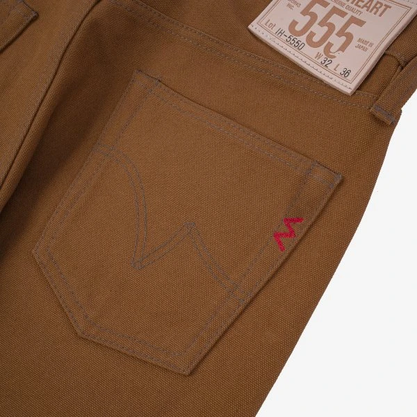 17oz Duck Super Slim Cut Jeans - Brown 9 17oz Duck Super Slim Cut Jeans - Brown - Image 7