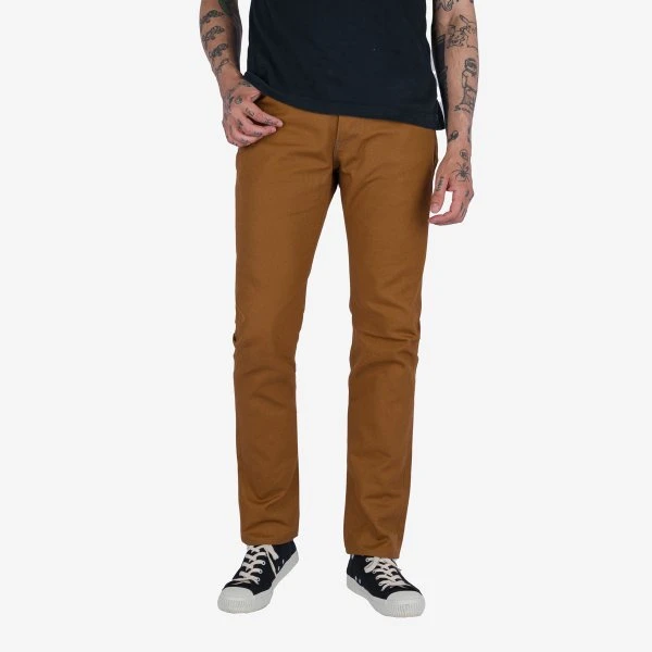 17oz Duck Super Slim Cut Jeans - Brown 3 17oz Duck Super Slim Cut Jeans - Brown