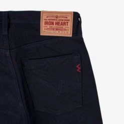 14oz Selvedge Denim Super Slim Cut Jeans - Indigo/Indigo -Denim Clothing-Iron Heart International IH 555S 14ii 3