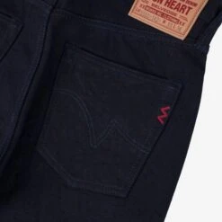 14oz Selvedge Denim Super Slim Cut Jeans - Indigo/Indigo -Denim Clothing-Iron Heart International IH 555S 14ii 5