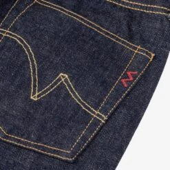 18oz Vintage Selvedge Denim Super Slim Cut Jeans - Indigo -Denim Clothing-Iron Heart International IH 555S 18 11