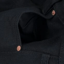 21oz Selvedge Denim Super Slim Cut Jeans - Superblack Non-Fade -Denim Clothing-Iron Heart International IH 555S SB 13