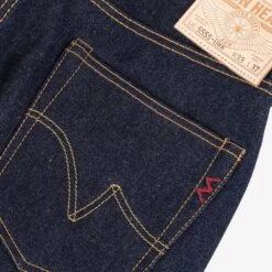 21/23oz Ultra Heavy Raw Selvedge Denim Super Slim Cut Jeans - Indigo -Denim Clothing-Iron Heart International IH 555S UHR 12