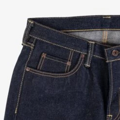 21/23oz Ultra Heavy Raw Selvedge Denim Super Slim Cut Jeans - Indigo -Denim Clothing-Iron Heart International IH 555S UHR 4