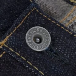 14oz Broken Twill Selvedge Denim Super Slim Cut Jeans - Indigo -Denim Clothing-Iron Heart International IH 555SBR 14 10