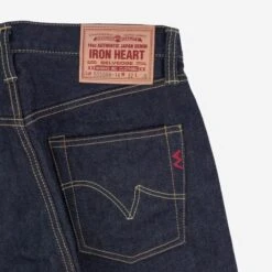 14oz Broken Twill Selvedge Denim Super Slim Cut Jeans - Indigo -Denim Clothing-Iron Heart International IH 555SBR 14 4