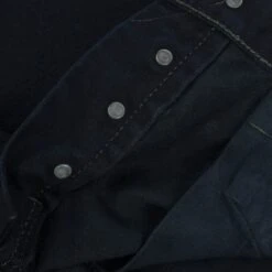 14oz Broken Twill Selvedge Denim Super Slim Cut Jeans - Indigo Overdyed Black -Denim Clothing-Iron Heart International IH 555SBR 14od 11