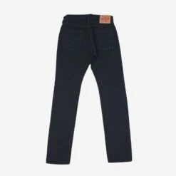 14oz Broken Twill Selvedge Denim Super Slim Cut Jeans - Indigo Overdyed Black -Denim Clothing-Iron Heart International IH 555SBR 14od 3