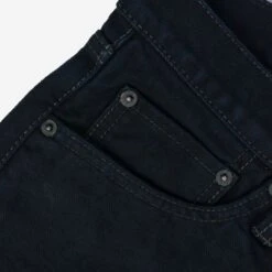 14oz Broken Twill Selvedge Denim Super Slim Cut Jeans - Indigo Overdyed Black -Denim Clothing-Iron Heart International IH 555SBR 14od 8