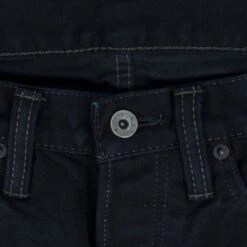 14oz Broken Twill Selvedge Denim Super Slim Cut Jeans - Indigo Overdyed Black -Denim Clothing-Iron Heart International IH 555SBR 14od 9