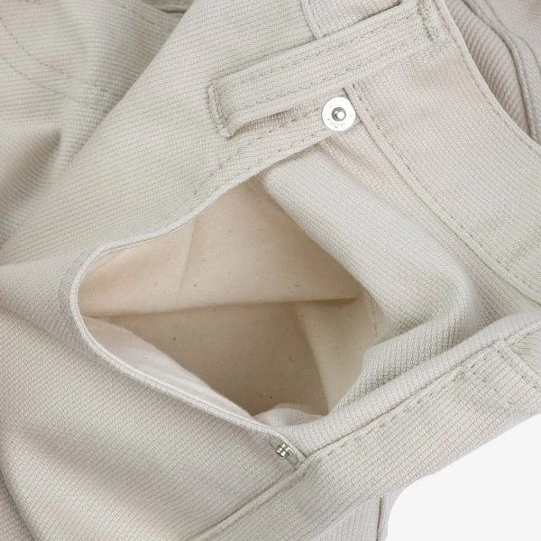 14oz Cotton Piqué Straight Cut Jeans - Ecru 13 14oz Cotton Piqué Straight Cut Jeans - Ecru - Image 11