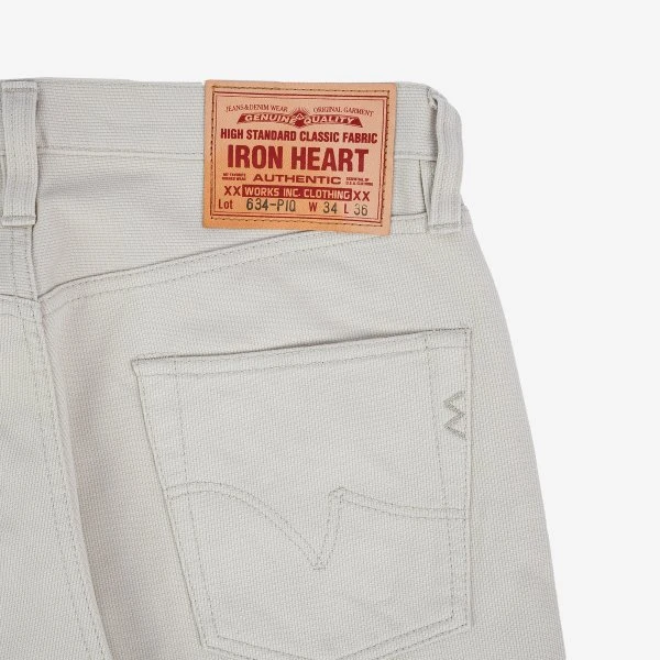 14oz Cotton Piqué Straight Cut Jeans - Ecru 16 14oz Cotton Piqué Straight Cut Jeans - Ecru - Image 14