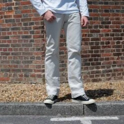 14oz Cotton Piqué Straight Cut Jeans - Ecru 18 14oz Cotton Piqué Straight Cut Jeans - Ecru -Denim Clothing-Iron Heart International IH 634 PIQ 2