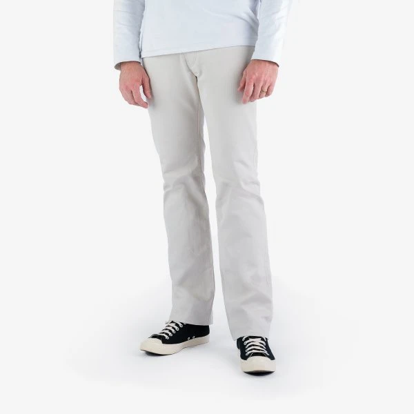 14oz Cotton Piqué Straight Cut Jeans - Ecru 3 14oz Cotton Piqué Straight Cut Jeans - Ecru