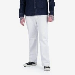 13.5oz Denim Straight Cut Jeans - White