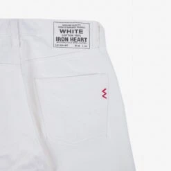 13.5oz Denim Straight Cut Jeans - White -Denim Clothing-Iron Heart International IH 634 WT 3