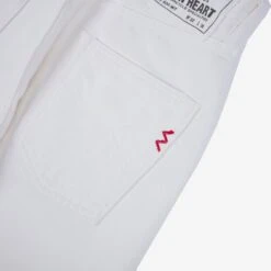 13.5oz Denim Straight Cut Jeans - White -Denim Clothing-Iron Heart International IH 634 WT 5