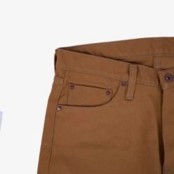 17oz Duck Straight Cut Jeans - Brown -Denim Clothing-Iron Heart International IH 634D 7