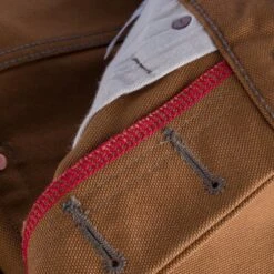 17oz Duck Straight Cut Jeans - Brown -Denim Clothing-Iron Heart International IH 634D 9