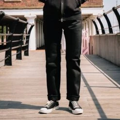 21oz Selvedge Denim Straight Cut - Superblack Non-Fade -Denim Clothing-Iron Heart International IH 634S SB 2
