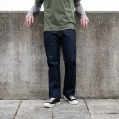 21/23oz Raw Selvedge Denim Straight Cut Jeans - Indigo -Denim Clothing-Iron Heart International IH 634S UHR 2