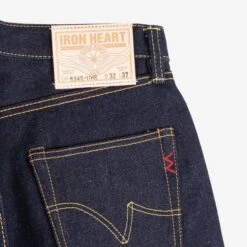 21/23oz Raw Selvedge Denim Straight Cut Jeans - Indigo -Denim Clothing-Iron Heart International IH 634S UHR 5
