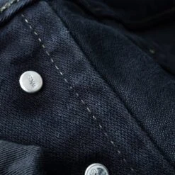 14oz Broken Twill Selvedge Denim Straight Cut Jeans - Indigo Overdyed Black -Denim Clothing-Iron Heart International IH 634SBR 14od 12