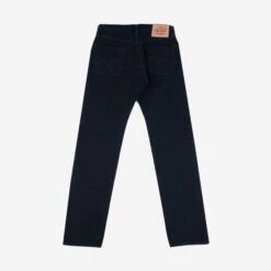 14oz Broken Twill Selvedge Denim Straight Cut Jeans - Indigo Overdyed Black -Denim Clothing-Iron Heart International IH 634SBR 14od 3