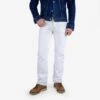 13.5oz Denim Slim Straight Cut Jeans - White