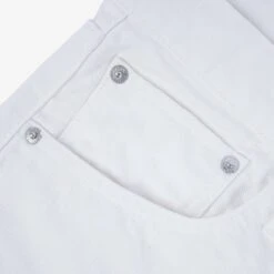 13.5oz Denim Slim Straight Cut Jeans - White -Denim Clothing-Iron Heart International IH 666 WT 7