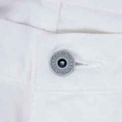 13.5oz Denim Slim Straight Cut Jeans - White -Denim Clothing-Iron Heart International IH 666 WT 8