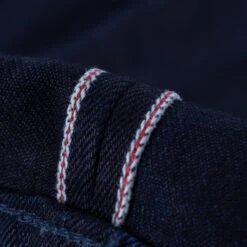 14oz Selvedge Denim Slim Straight Cut Jeans - Indigo/Indigo -Denim Clothing-Iron Heart International IH 666S 14ii 10