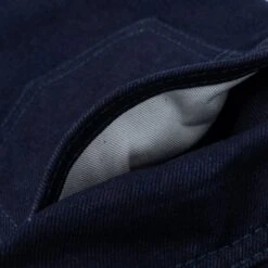 14oz Selvedge Denim Slim Straight Cut Jeans - Indigo/Indigo -Denim Clothing-Iron Heart International IH 666S 14ii 11