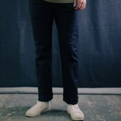 14oz Selvedge Denim Slim Straight Cut Jeans - Indigo/Indigo -Denim Clothing-Iron Heart International IH 666S 14ii 2