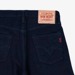 14oz Selvedge Denim Slim Straight Cut Jeans - Indigo/Indigo -Denim Clothing-Iron Heart International IH 666S 14ii 4