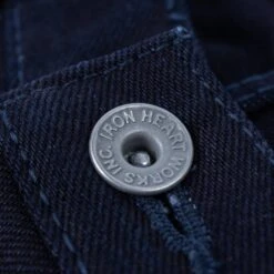14oz Selvedge Denim Slim Straight Cut Jeans - Indigo/Indigo -Denim Clothing-Iron Heart International IH 666S 14ii 6