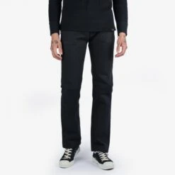 21oz Selvedge Denim Slim Straight Cut - Superblack Non-Fade