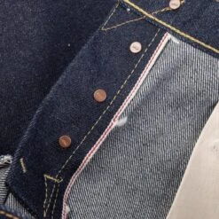 21/23oz Ultra Heavy Raw Selvedge Denim Slim Straight Cut Jeans - Indigo -Denim Clothing-Iron Heart International IH 666S UHR 10