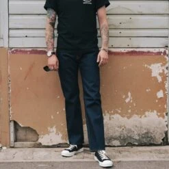 21/23oz Ultra Heavy Raw Selvedge Denim Slim Straight Cut Jeans - Indigo -Denim Clothing-Iron Heart International IH 666S UHR 2