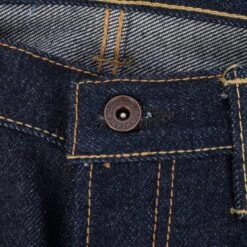 21/23oz Ultra Heavy Raw Selvedge Denim Slim Straight Cut Jeans - Indigo -Denim Clothing-Iron Heart International IH 666S UHR 8