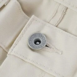 9oz Mercerised Selvedge Cotton Slim Tapered Chinos - Ivory -Denim Clothing-Iron Heart International IH 721 IVO 7