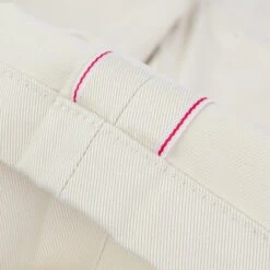 9oz Mercerised Selvedge Cotton Medium/High Rise Tapered Chinos - Ivory -Denim Clothing-Iron Heart International IH 727 IVO 10