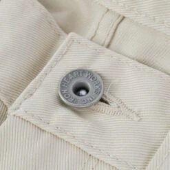 9oz Mercerised Selvedge Cotton Medium/High Rise Tapered Chinos - Ivory -Denim Clothing-Iron Heart International IH 727 IVO 8