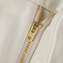 9oz Mercerised Selvedge Cotton Medium/High Rise Tapered Chinos - Ivory -Denim Clothing-Iron Heart International IH 727 IVO 9