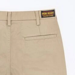 12oz Heavy Cotton Regular Fit Chinos - Khaki -Denim Clothing-Iron Heart International IH 730 KHA 4