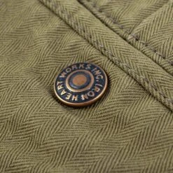 11oz Herringbone Work Pants - Khaki -Denim Clothing-Iron Heart International IH 735 KHA 5