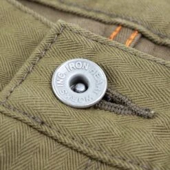 11oz Herringbone Work Pants - Khaki -Denim Clothing-Iron Heart International IH 735 KHA 9