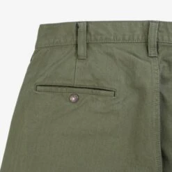 11oz Herringbone Work Pants - Olive Drab Green -Denim Clothing-Iron Heart International IH 735 ODG 4