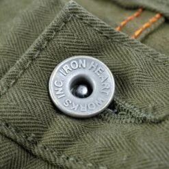 11oz Herringbone Work Pants - Olive Drab Green -Denim Clothing-Iron Heart International IH 735 ODG 8