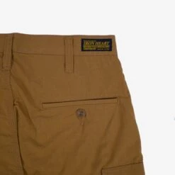 Ripstop Cargo Shorts - Brown -Denim Clothing-Iron Heart International IH 736 BRN 3